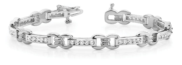 18K White Gold 1 ct tw Fashion Diamond Bracelet