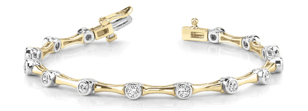 14K Yellow Gold 3/4 ct tw Fashion Diamond Bracelet