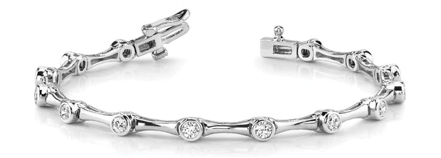 14K White Gold 3/4 ct tw Fashion Diamond Bracelet