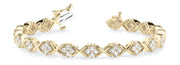 18K Yellow Gold 2 1/6 ct tw Fashion Diamond Bracelet