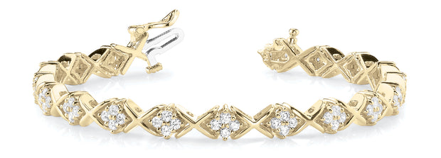 18K Yellow Gold 2 1/6 ct tw Fashion Diamond Bracelet