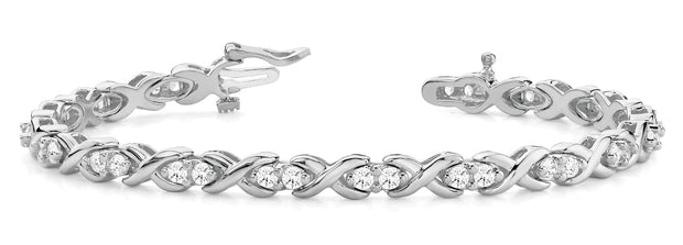 18K White Gold 1 3/4 ct tw Fashion Diamond Bracelet