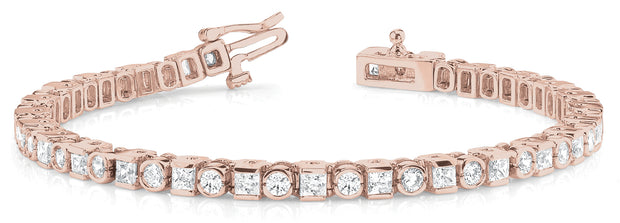 14K Rose Gold 4 ct tw Fashion Diamond Bracelet