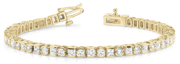 18K Yellow Gold 4 ct tw Fashion Diamond Bracelet
