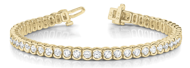 14K Yellow Gold 10 1/2 ct tw Fashion Diamond Bracelet