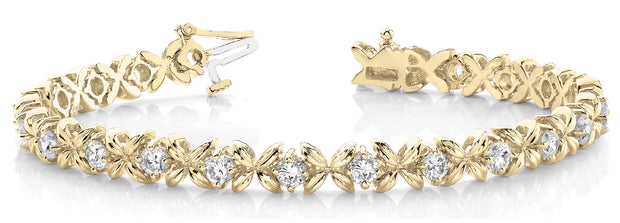 18K Yellow Gold 2 ct tw Fashion Diamond Bracelet