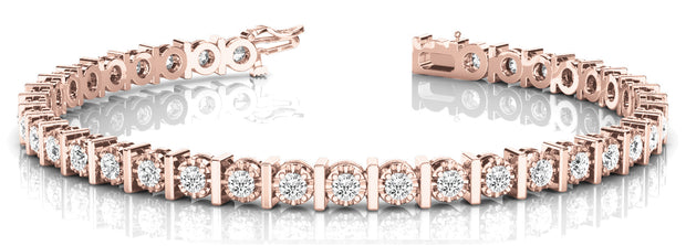 14K Rose Gold 1/2 ct tw Fashion Diamond Bracelet