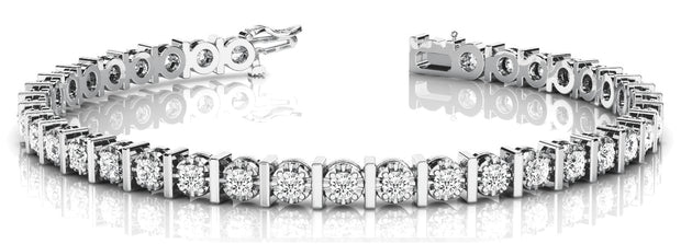 14K White Gold 1/2 ct tw Fashion Diamond Bracelet