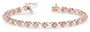 18K Rose Gold 5/8 ct tw Fashion Diamond Bracelet