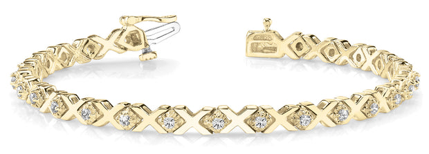 18K Yellow Gold 5/8 ct tw Fashion Diamond Bracelet