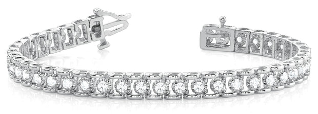 14K White Gold 1/2 ct tw Fashion Diamond Bracelet