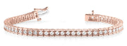 18K Rose Gold 2 1/3 ct tw Fashion Diamond Bracelet