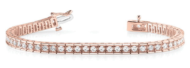 18K Rose Gold 2 1/3 ct tw Fashion Diamond Bracelet