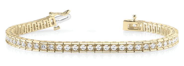 14K Yellow Gold 2 1/3 ct tw Fashion Diamond Bracelet