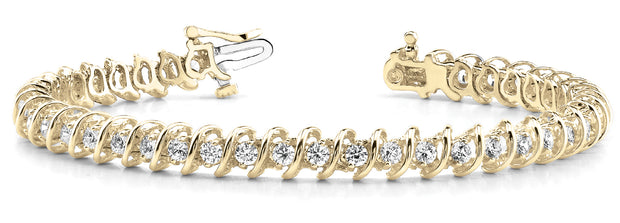 14K Yellow Gold 1/2 ct tw Fashion Diamond Bracelet