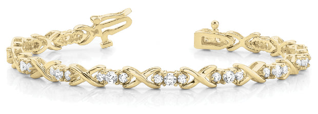 18K Yellow Gold 2 ct tw Fashion Diamond Bracelet