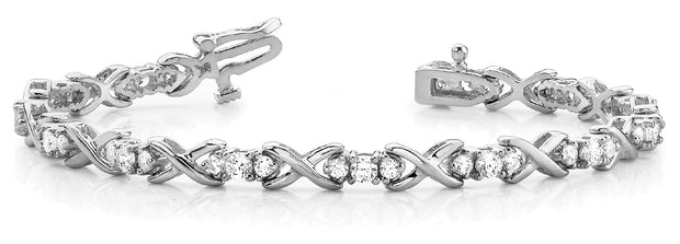 14K White Gold 2 ct tw Fashion Diamond Bracelet