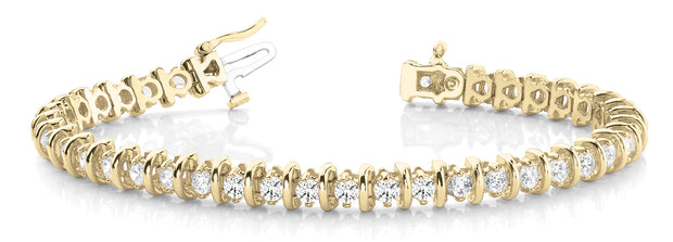 18K Yellow Gold 1 ct tw Fashion Diamond Bracelet