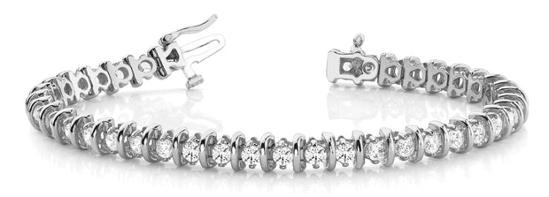 14K White Gold 1 ct tw Fashion Diamond Bracelet