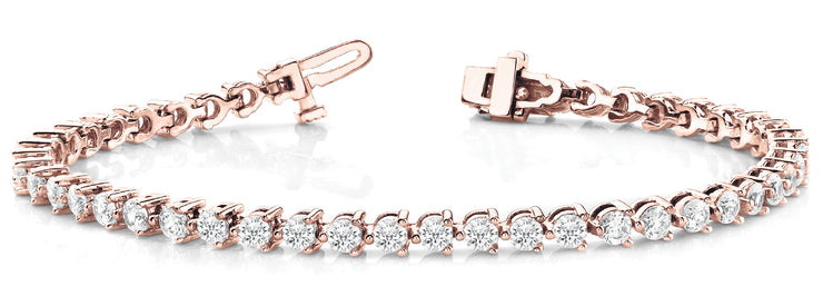 14K Rose Gold 10 1/5 ct tw Fashion Diamond Bracelet