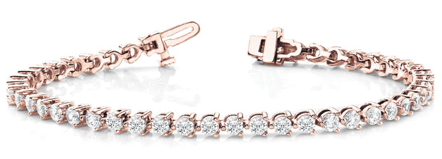 14K Rose Gold 10 1/5 ct tw Fashion Diamond Bracelet