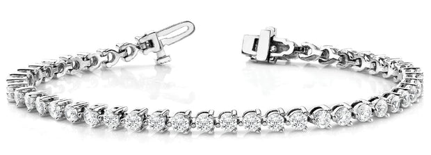 18K White Gold 10 1/5 ct tw Fashion Diamond Bracelet