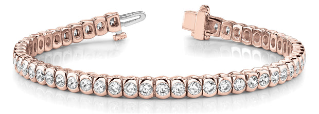 18K Rose Gold 3 ct tw Fashion Diamond Bracelet