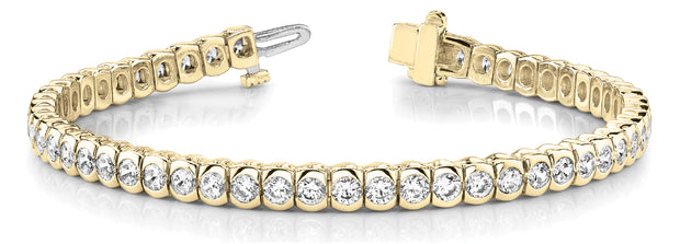 14K Yellow Gold 3 ct tw Fashion Diamond Bracelet