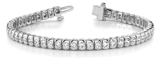 18K White Gold 3 ct tw Fashion Diamond Bracelet