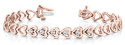 18K Rose Gold 1/4 ct tw Fashion Diamond Bracelet