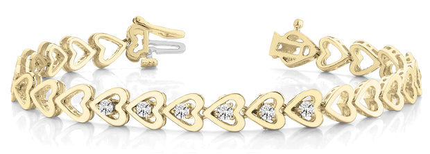 18K Yellow Gold 1/4 ct tw Fashion Diamond Bracelet
