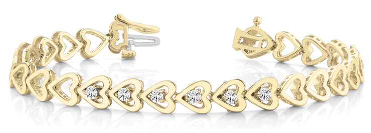 14K Yellow Gold 1/4 ct tw Fashion Diamond Bracelet