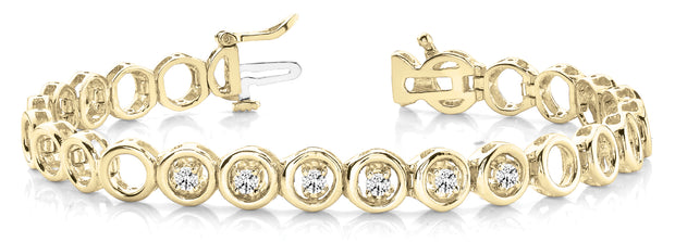 18K Yellow Gold 1/4 ct tw Fashion Diamond Bracelet