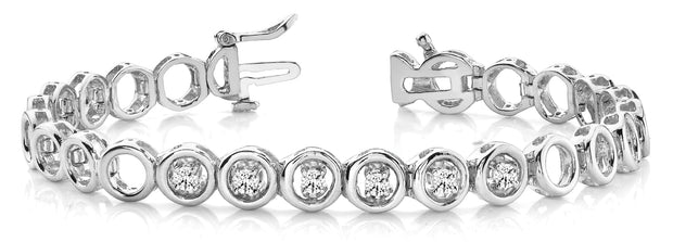 18K White Gold 1/4 ct tw Fashion Diamond Bracelet