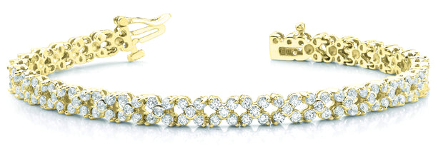 14K Yellow Gold 4 1/4 ct tw Fashion Diamond Bracelet