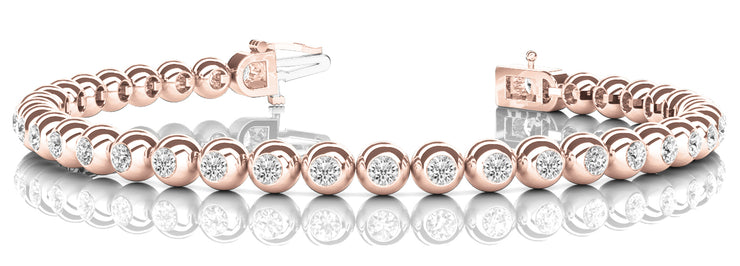 14K Rose Gold 1 ct tw Fashion Diamond Bracelet