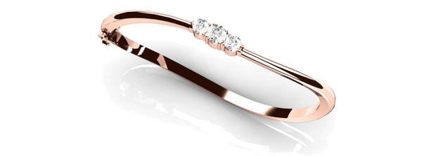 18K Rose Gold 1/4 ct tw Fashion Diamond Bracelet