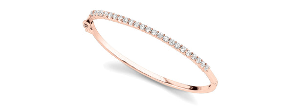 18K Rose Gold 1 ct tw Fashion Diamond Bracelet