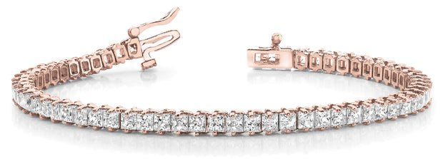 18K Rose Gold 5 1/4 ct tw Fashion Diamond Bracelet