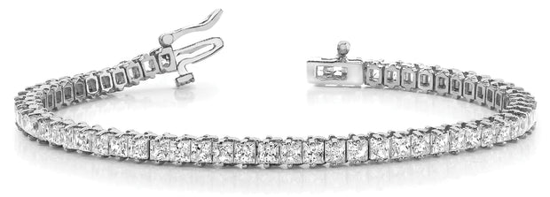 14K White Gold 5 1/4 ct tw Fashion Diamond Bracelet