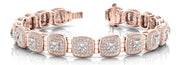18K Rose Gold 4 1/5 ct tw Fashion Diamond Bracelet