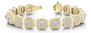 14K Yellow Gold 4 1/5 ct tw Fashion Diamond Bracelet