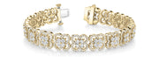 18K Yellow Gold 5 ct tw Fashion Diamond Bracelet