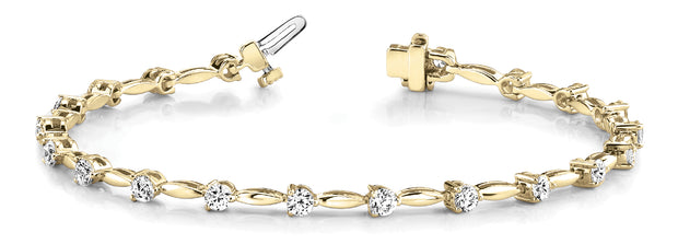 14K Yellow Gold 1 ct tw Fashion Diamond Bracelet