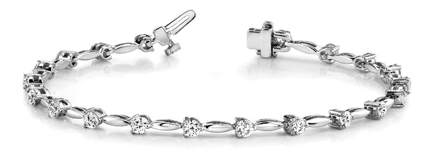 18K White Gold 1 ct tw Fashion Diamond Bracelet