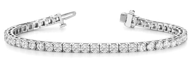 14K White Gold 10 1/4 ct tw Fashion Diamond Bracelet