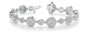18K White Gold Vintage Diamond Bracelet
