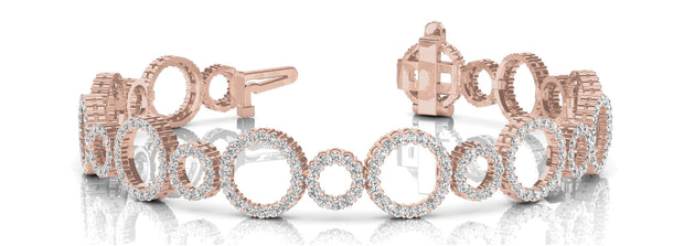 18K Rose Gold 4 1/6 ct tw Fashion Diamond Bracelet