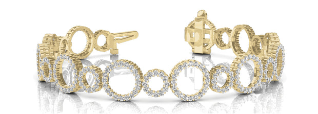 18K Yellow Gold 4 1/6 ct tw Fashion Diamond Bracelet