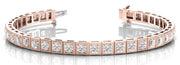 14K Rose Gold 7/8 ct tw Vintage Diamond Bracelet